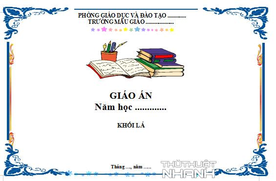 Download mẫu bìa giáo án mầm non