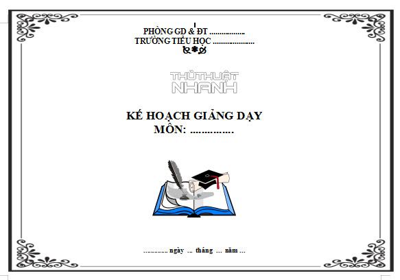 Download mẫu bìa giáo án file word