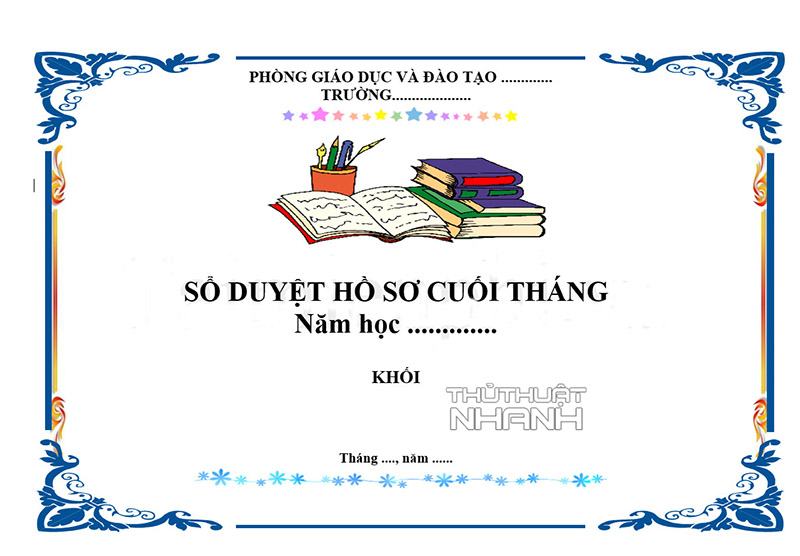 Mẫu bìa giáo án kẻ ngang