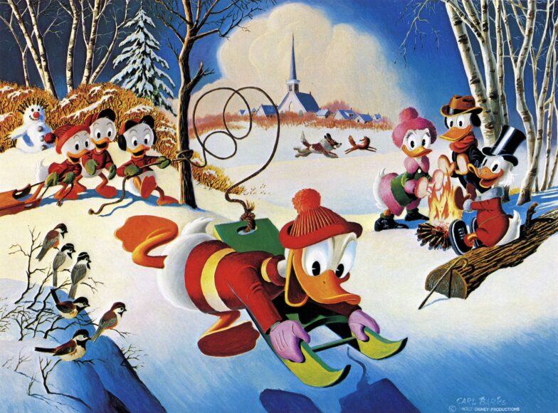 Hình Ảnh Vịt Donald Chơi Trong Tuyết