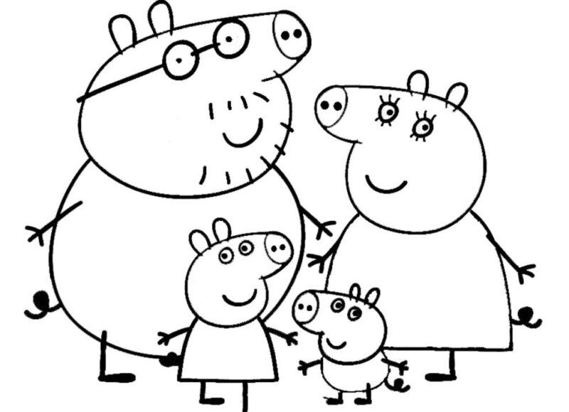 Vẽ Peppa Pig cùng gia đình