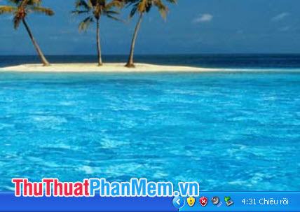 Hãy quay lại màn hình nền và xem kết quả