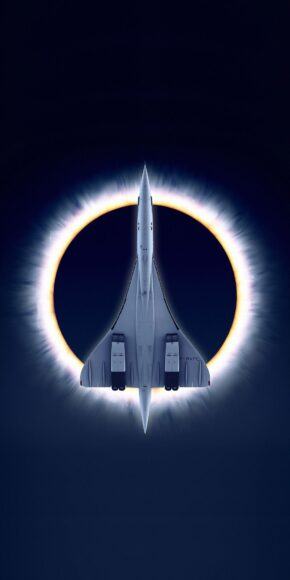 Hình ảnh Concorde dưới nhật thực