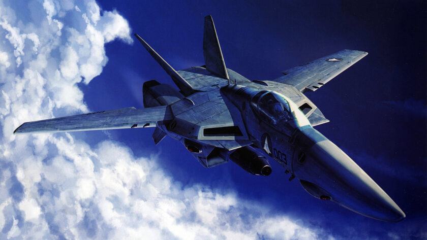 Hình ảnh máy bay chiến đấu trên nền trời xanh