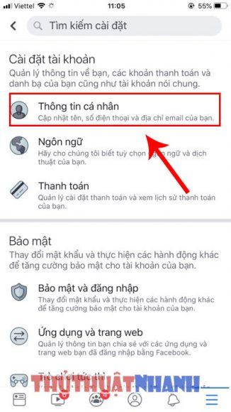 Vào thông tin tên người nhận