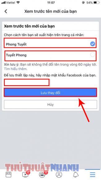 Chọn cách tên của bạn xuất hiện trên trang Facebook của bạn