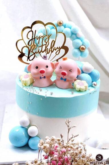 Bánh sinh nhật con lợn (lợn) cho người sinh năm con lợn xanh