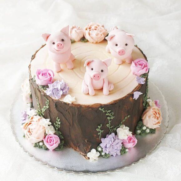 Bánh sinh nhật con heo (lợn) cho người tuổi heo dễ thương
