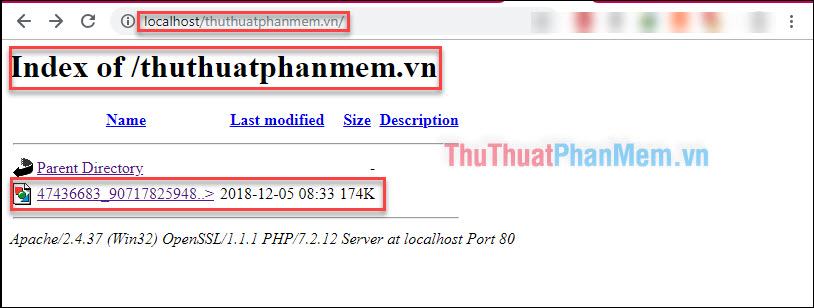 Mở trình duyệt web, truy cập vào đường dẫn http://localhost/tên-thư mục-bạn-vừa-đặt