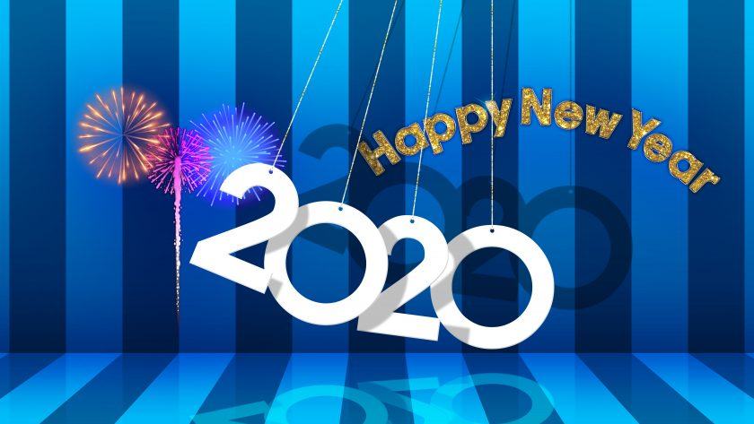 hình nền năm mới 2020 theo phong cách con lắc