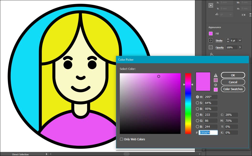 Vẽ minh họa avatar cơ bản bằng Adobe Illustrator (30)