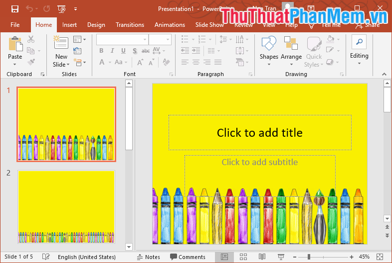 Mẫu PowerPoint đẹp số 6