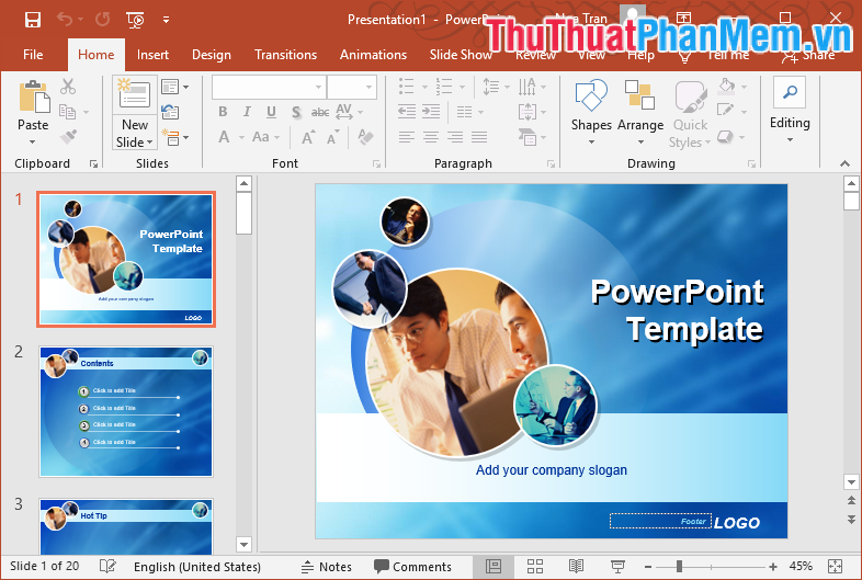 Mẫu PowerPoint đẹp số 25