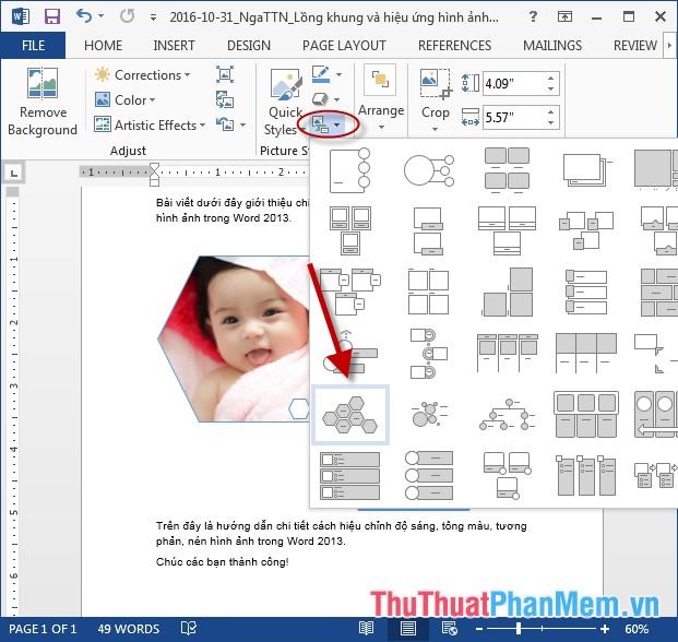 Tạo khung với các mô tả bổ sung