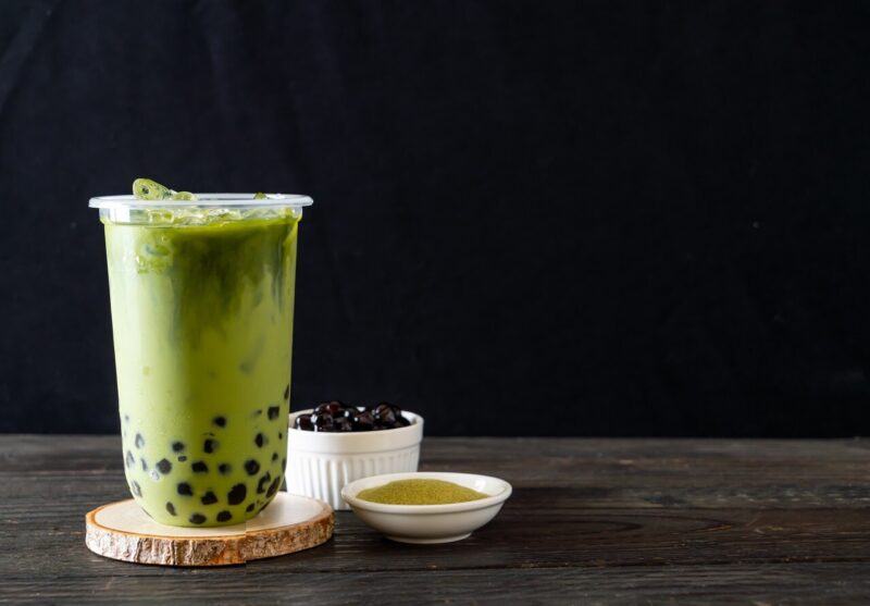 Nền trà sữa matcha thơm ngon