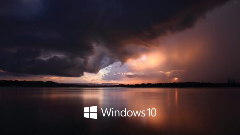 Windows 10 hình ảnh của một hoàng hôn ma quái