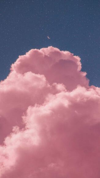 Hình ảnh đám mây hồng trên bầu trời