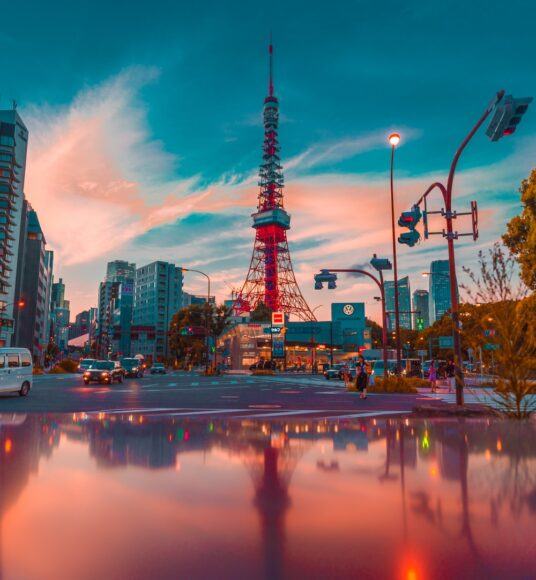 Hình ảnh anime của tháp Tokyo
