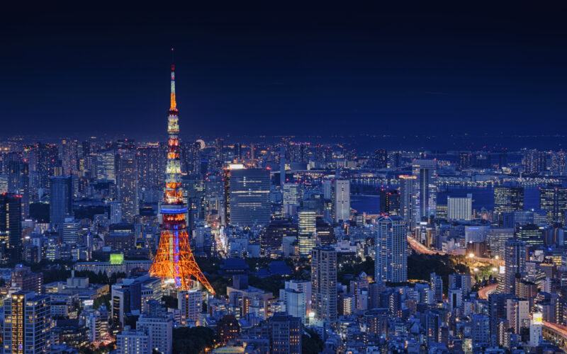 Hình ảnh tuyệt đẹp của tháp Tokyo về đêm