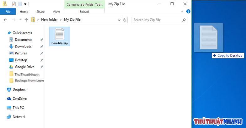 Cách cài đặt tệp Zip bằng Windows Explorer