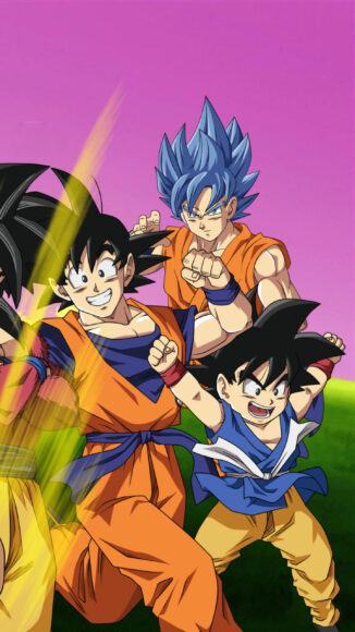 hình nền songoku dragon ball qua các giai đoạn