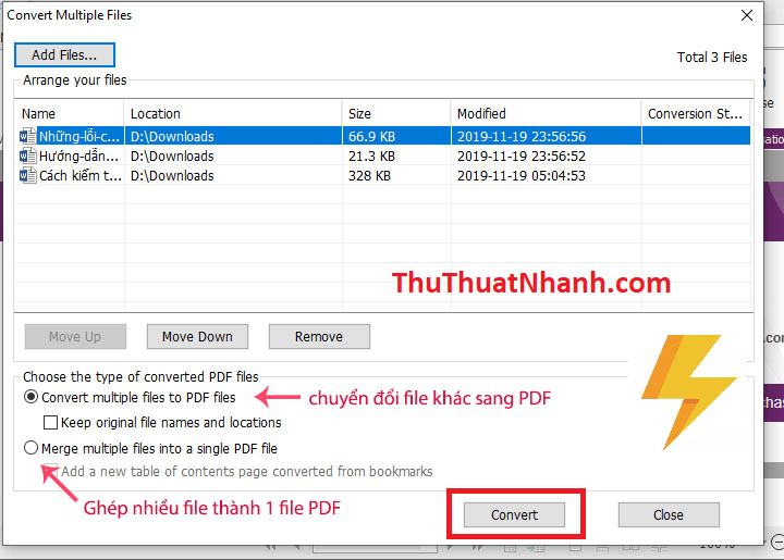 Cách ghép tài liệu hay chuyển tài liệu sang PDF bằng Foxit Reader