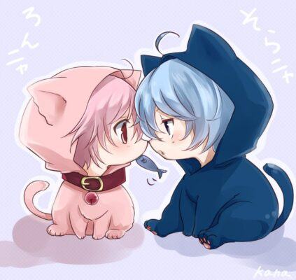 hình ảnh mèo anime dễ thương