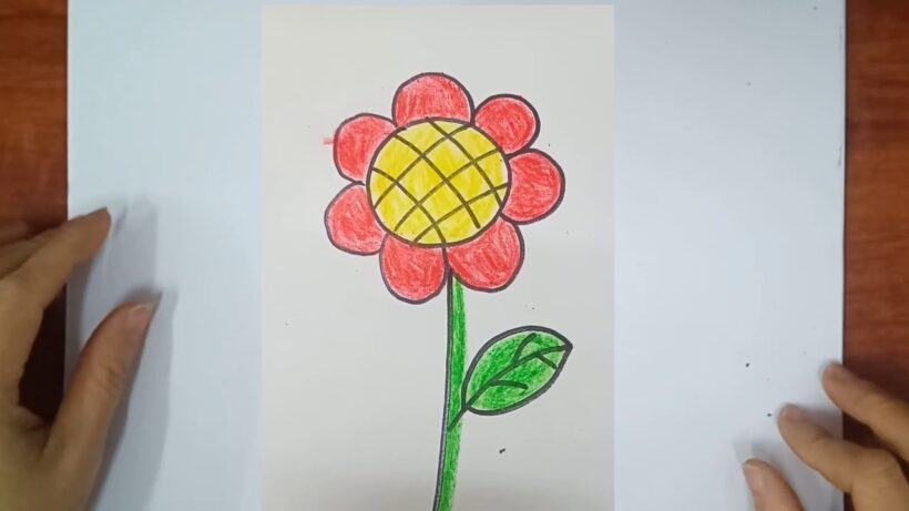 Cách vẽ hoa đơn giản nhất