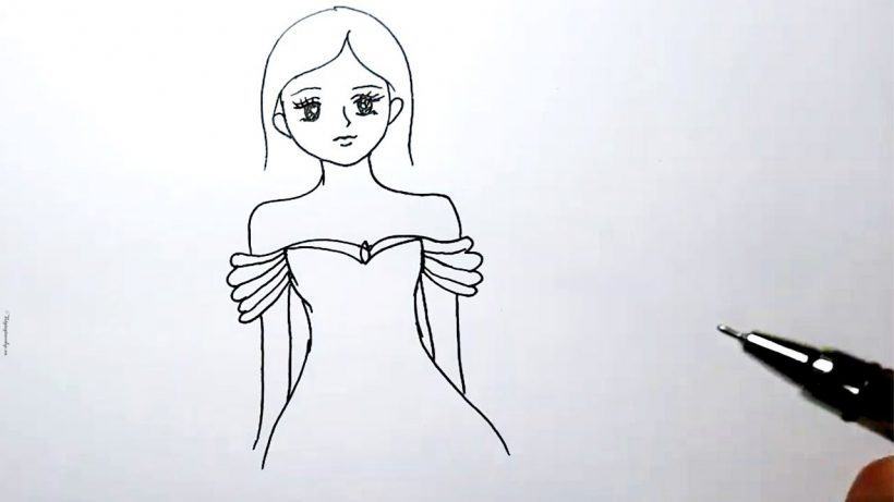 Cách vẽ người - cô gái đơn giản