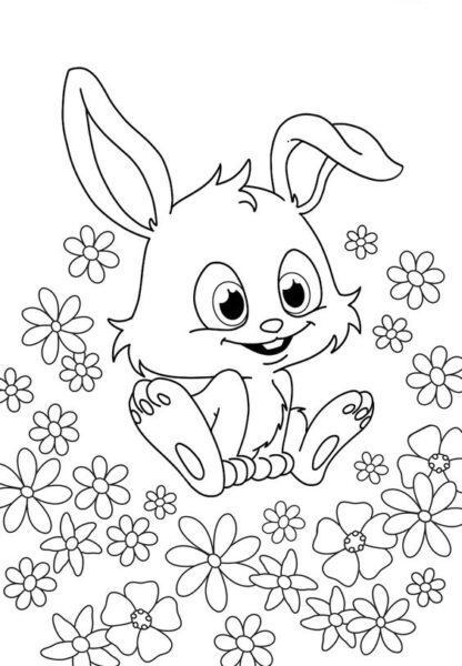 Tô màu Vẽ Con Thỏ Dễ Thương  Trang Tô Màu Cho Bé