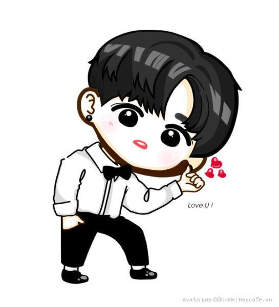 Avatar nam chibi dễ thương BTS