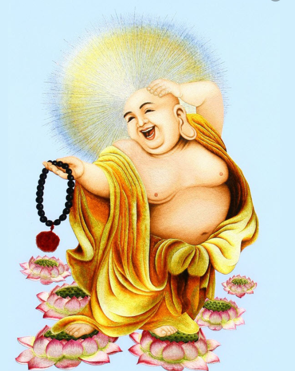 Hình ảnh Phật Di Lặc mỉm cười nở hoa