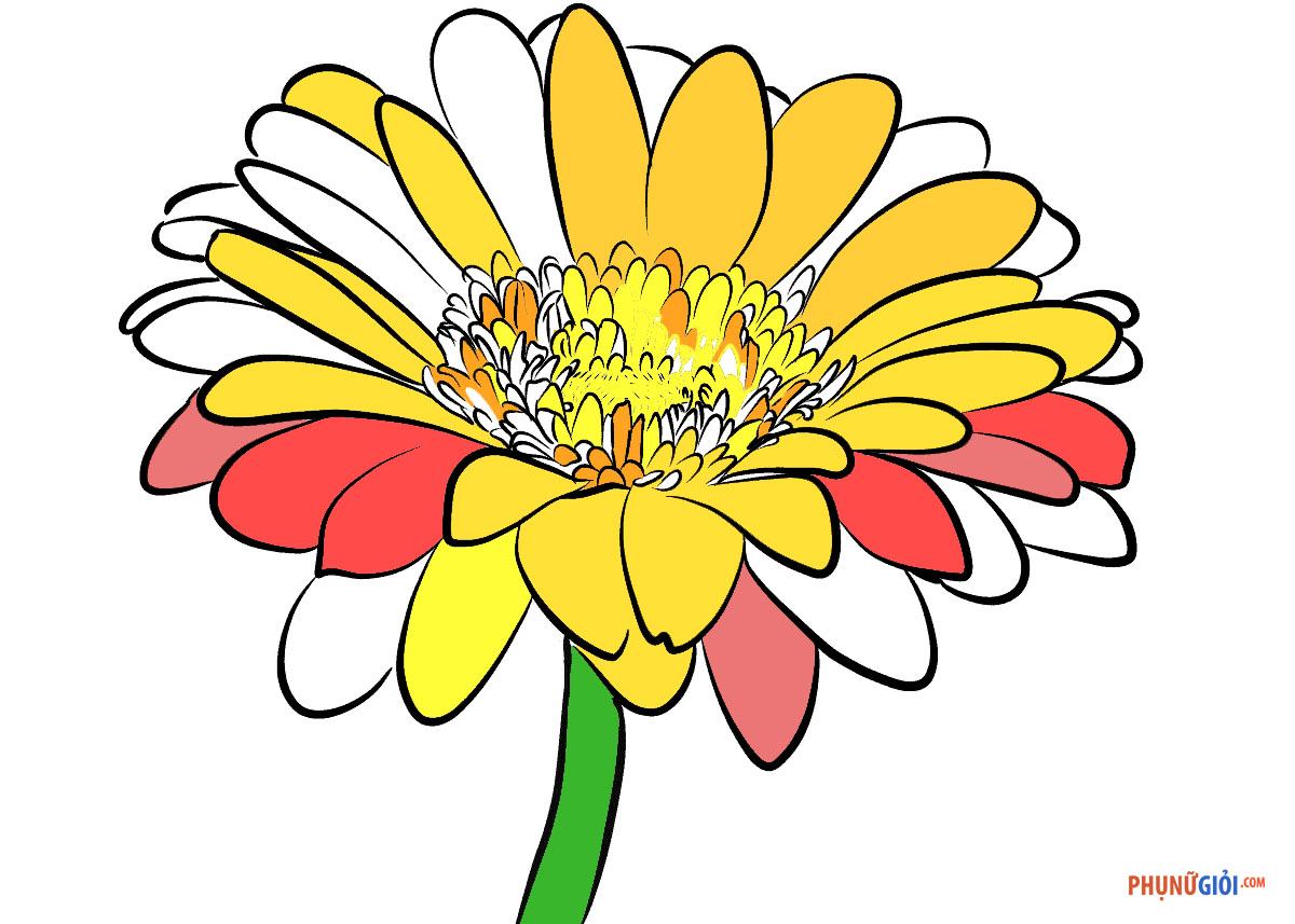 37 Mẫu tranh tô màu bông hoa xinh xắn và đẹp nhất dành cho bé   DYB