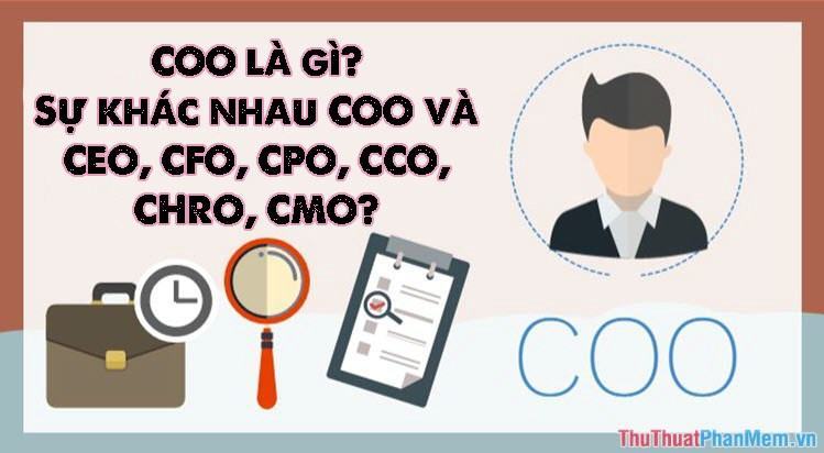 COO là gì? Sự khác nhau COO và CEO, CFO, CPO, CCO, CHRO, CMO