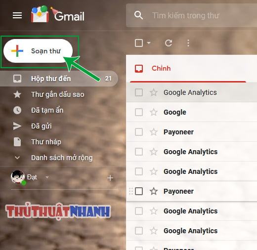 hoan tac thu da gui di trong gmail
