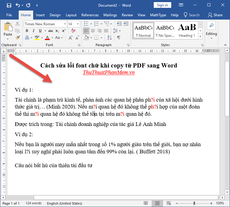 Cách sửa lỗi font chữ khi copy từ PDF sang Word - Trung Tâm Đào ...