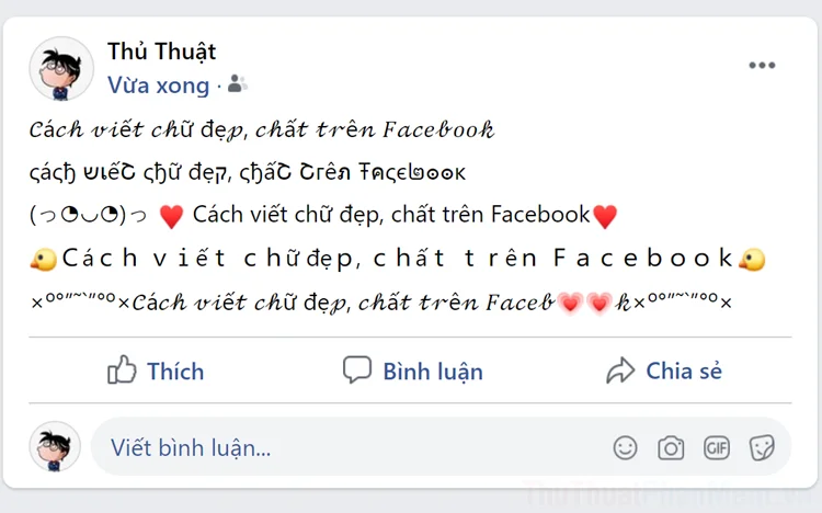 Cách viết chữ đẹp, chất trên Facebook - Trung Tâm Đào Tạo Việt Á