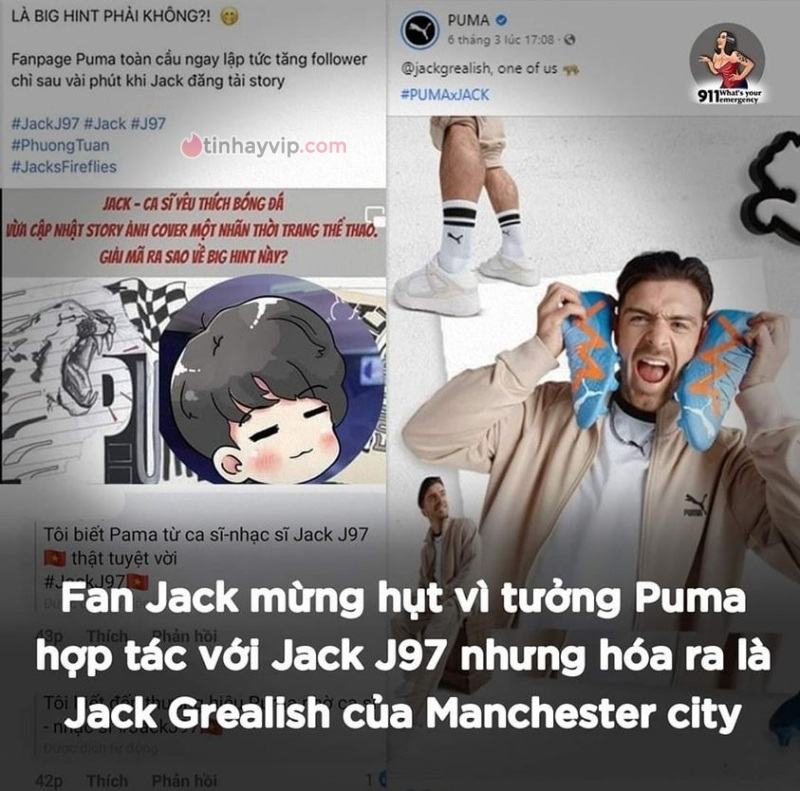 Fan Jack chấp nhận thần tượng của mình với đại lý của Puma