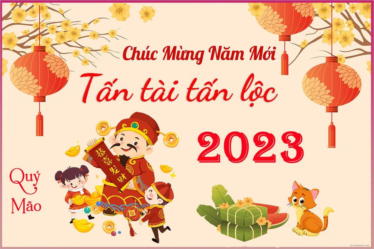 Hình ảnh Tết 2023 chúc mừng năm mới màu đỏ