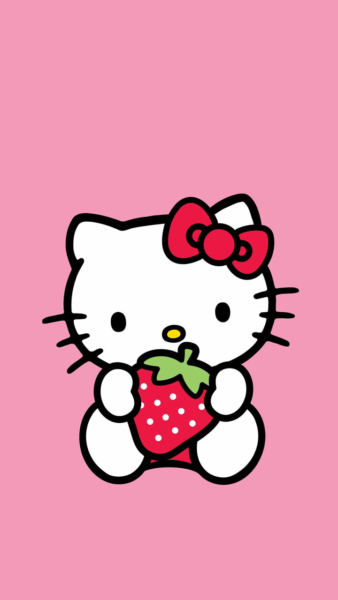 Hello Kitty ôm dâu tây