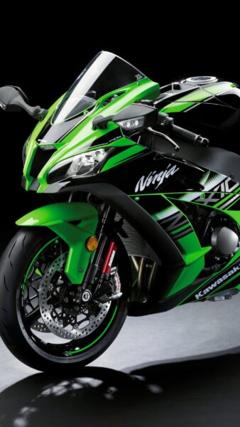 Hình ảnh Kawasaki ninja h2r màu xanh đen