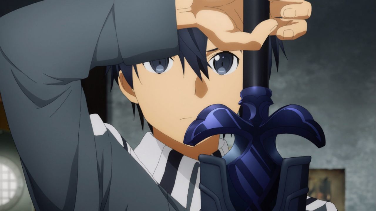 Hình ảnh đẹp của Kirito rút kiếm của mình