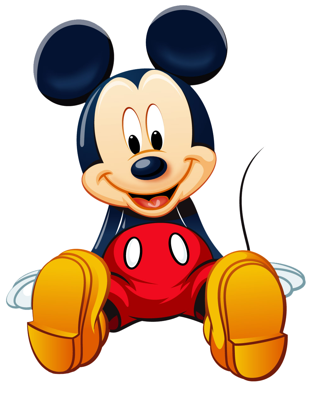 Chuột Mickey đang ngồi