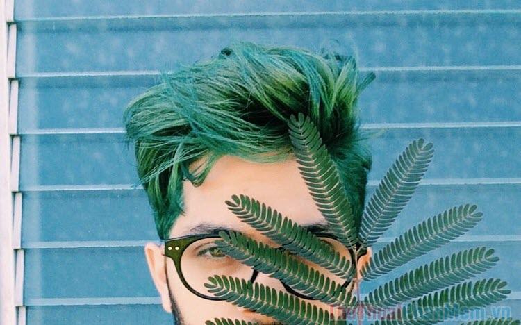 Những kiểu tóc nam màu xanh rêu đẹp nhất