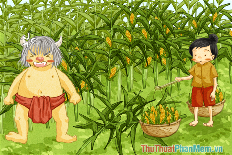 Để giúp người, Đức Phật đã ban cho ông hạt ngô để gieo trồng khắp nơi