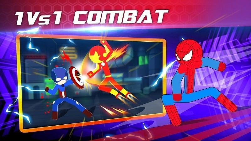 Bản mod Super Stickman Heroes Fight