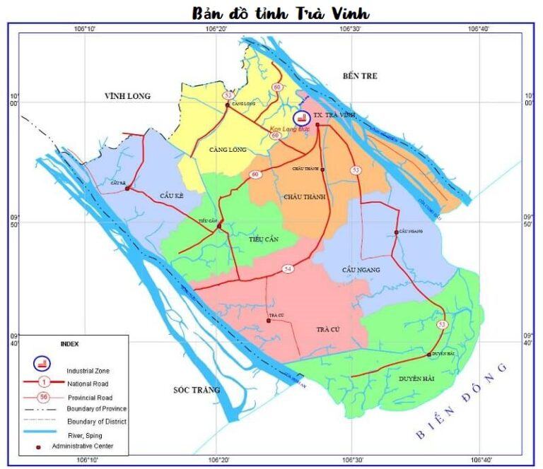 Trà Vinh có bao nhiêu huyện? Chi tiết các đơn vị hành chính hiện nay