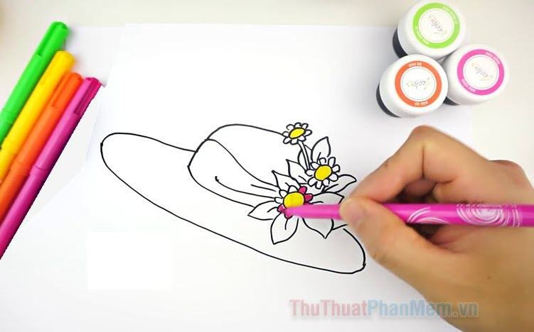 Vẽ tranh cái mũ đơn giản và tô màu kim tuyến lấp lánh  Hat Glitter  coloring  drawing   YouTube
