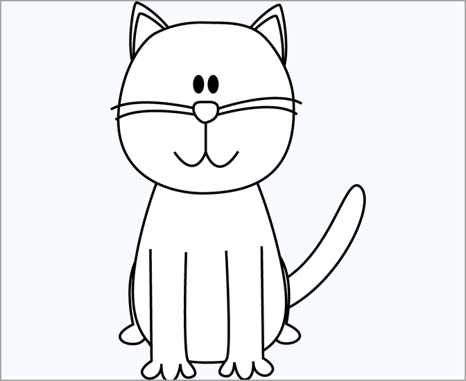 Vẽ mèo dễ thương cho bé tập vẽ
