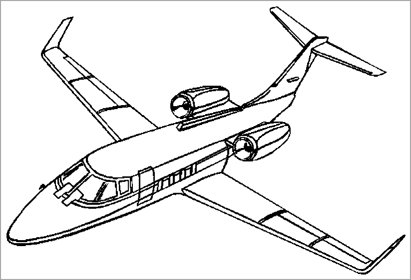 Children practice coloring airplanes